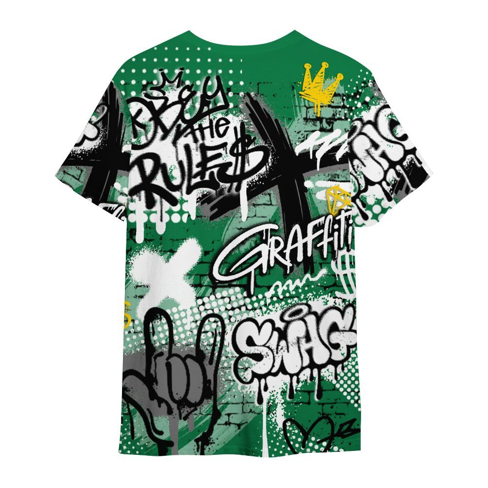Shirt To Match Pine Green 13s - True It Real Graffiti Streetwear All Over Print