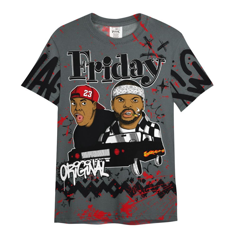 Shirt To Match Black RM Nigel Sylvester 4s - Friday Sneaker Crayon All Over Print