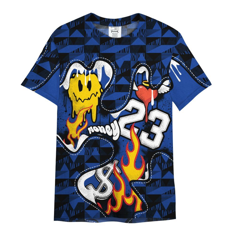 Shirt To Match Air Foamposite One Royal - 23 Smile Burning Heart All Over Print