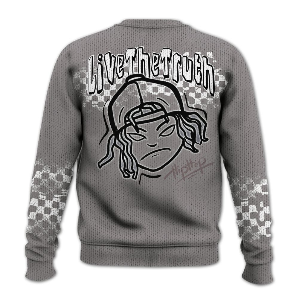 Knitted Sweater To Match Cool Grey 11s - Feel Life Street Style