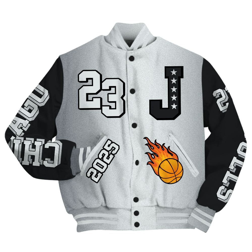 Varsity Jacket To Match Cap And Gown 6s - Chicago 23 Basketball All Over Print