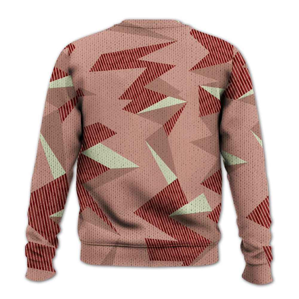 Knitted Sweater To Match Valentines Day 3s - Geometric Camouflage Pattern