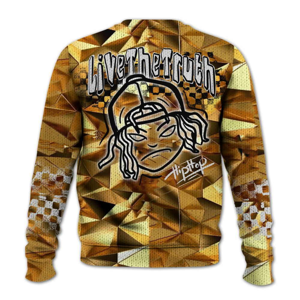 Knitted Sweater To Match NET Gold 4s - Feel Life Street Style