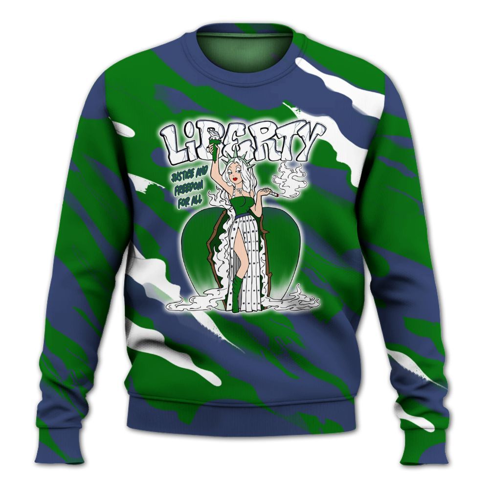 Sweatshirt To Match Midnight Navy 13s - Midwest Cartoon Colored All Over Print
