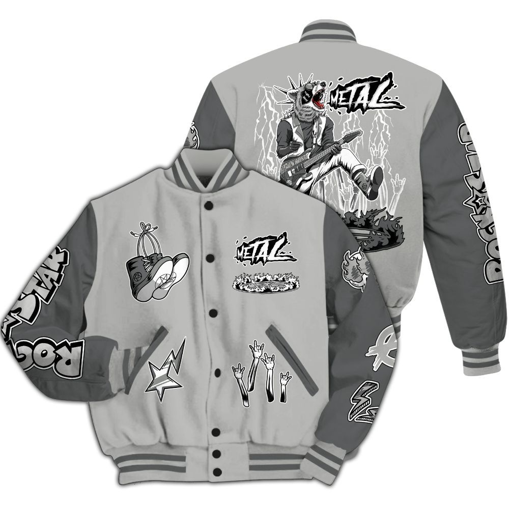 Varsity Jacket To Match Retro Wet Cement 4s - Punk Rock Raccoon All Over Print