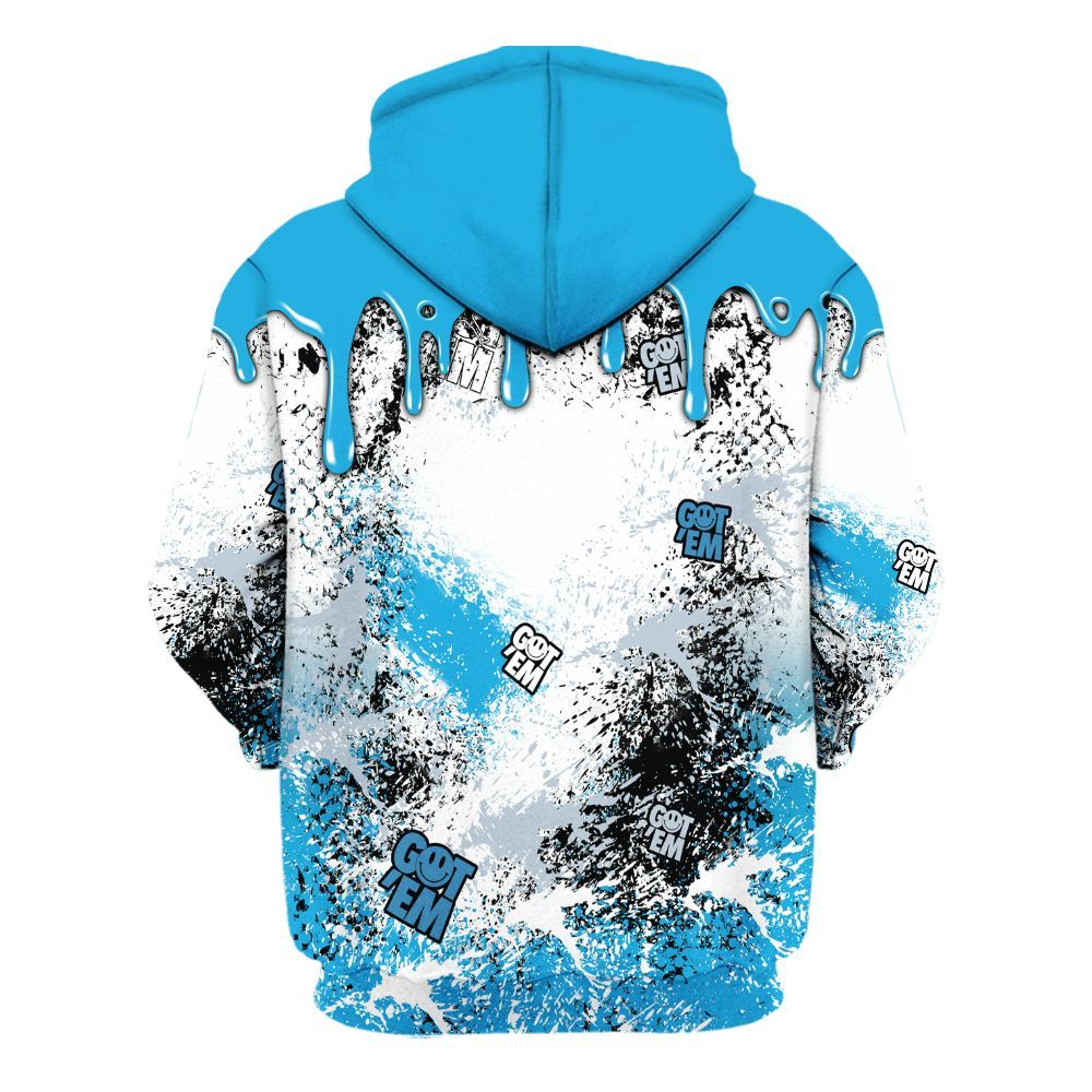Hoodie To Match University Blue Low 2026 11s - Dripping 23 Drip All Over Print