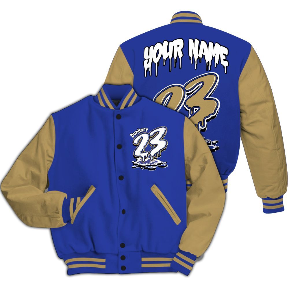 Varsity Jacket To Match Air 180 Concord - Custom Name 23 Drip All Over Print