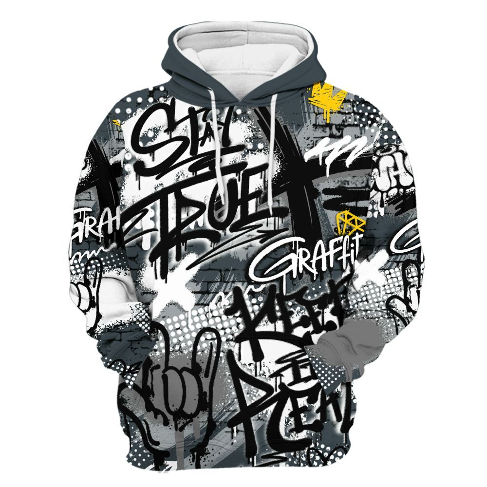 Hoodie To Match Air Max Sunder Gore Tex Black - True It Real Graffiti Streetwear All Over Print