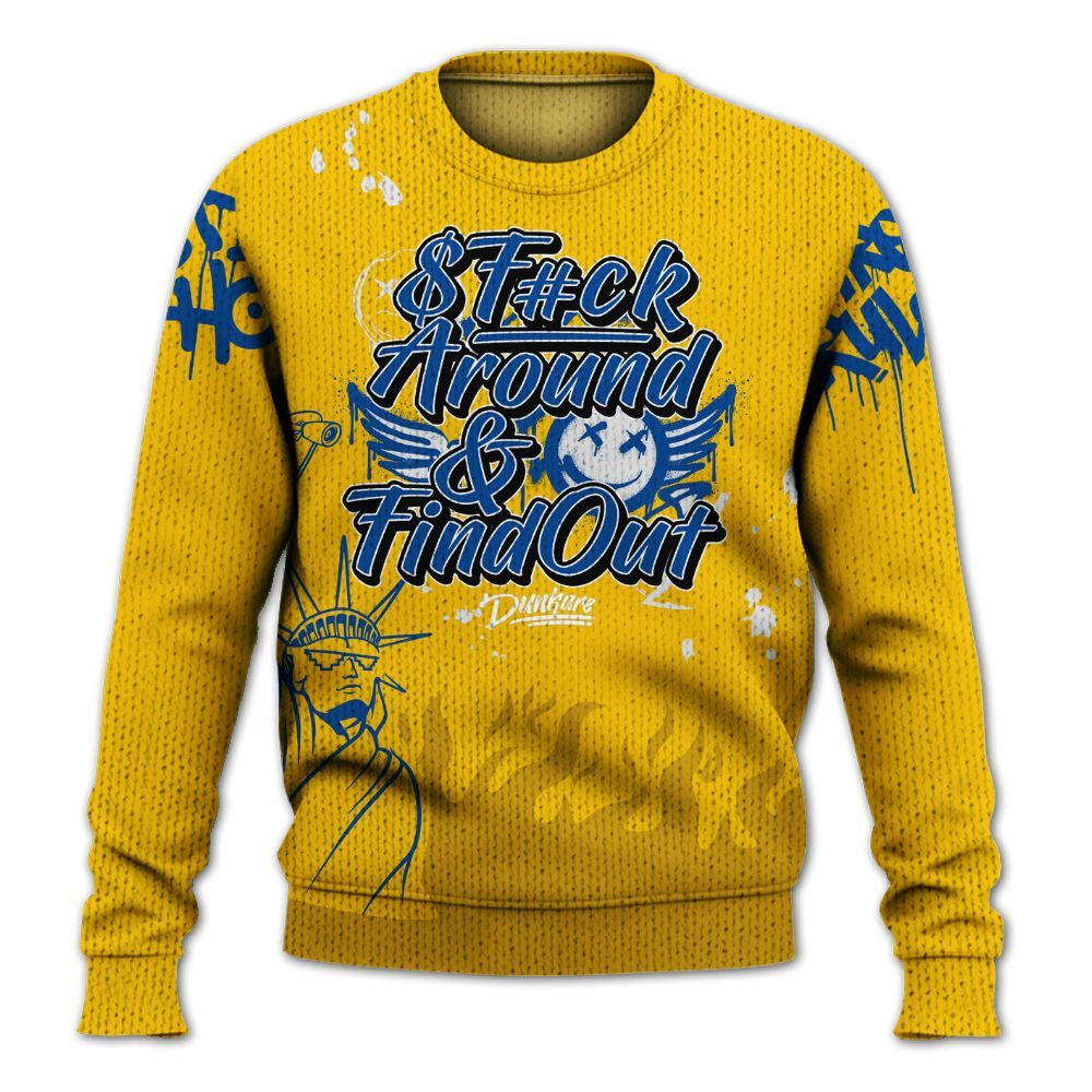 Knitted Sweater To Match High Laney 1s - Graphic Fck Around Find Out