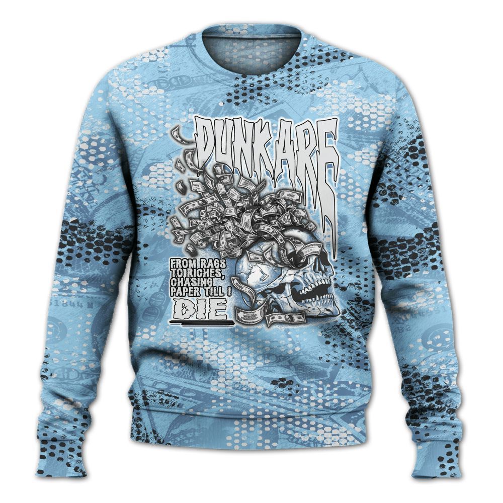 Sweatshirt To Match Legend Blue 11s - From Rags To Riches All Over Print