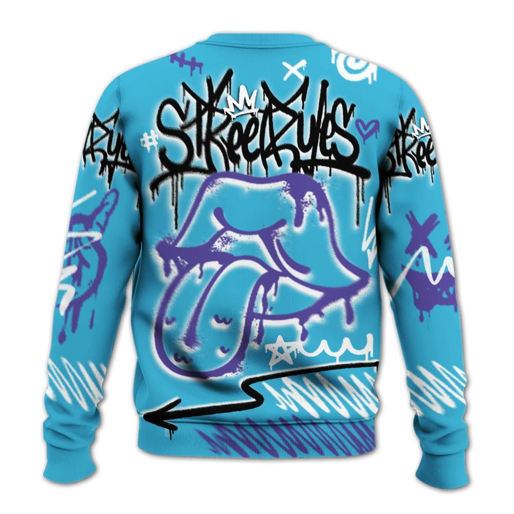 Sweatshirt To Match Retro Aqua 6s - Break Rules Streetwear All Over Print