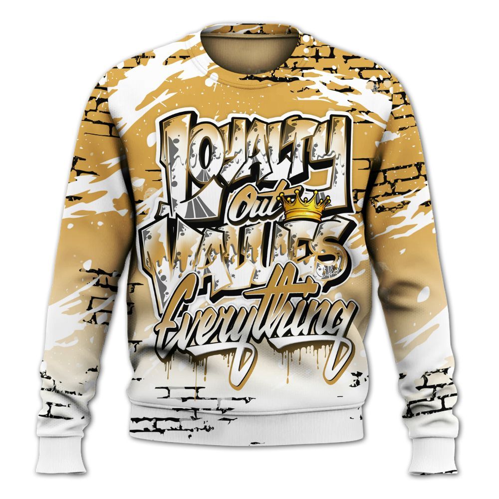 Sweatshirt To Match Low OG Rookie Of The Year 1s - Values Of Loyalty Drip All Over Print