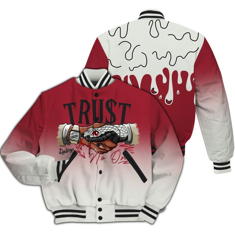 Varsity Jacket To Match Chicago 2025 40s - Trust No One Drip All Over Print