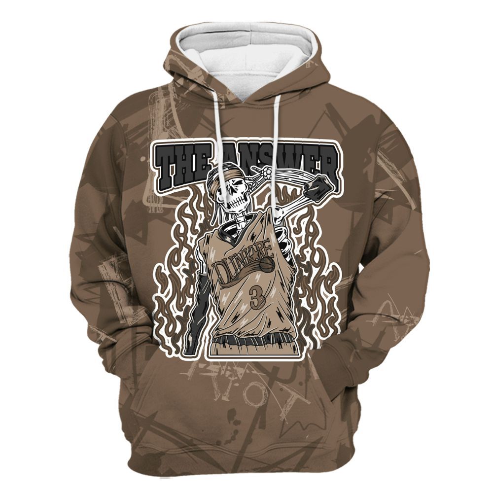 Hoodie To Match Dark Mocha Jack - Allen Answer Skeleton Messyz All Over Print