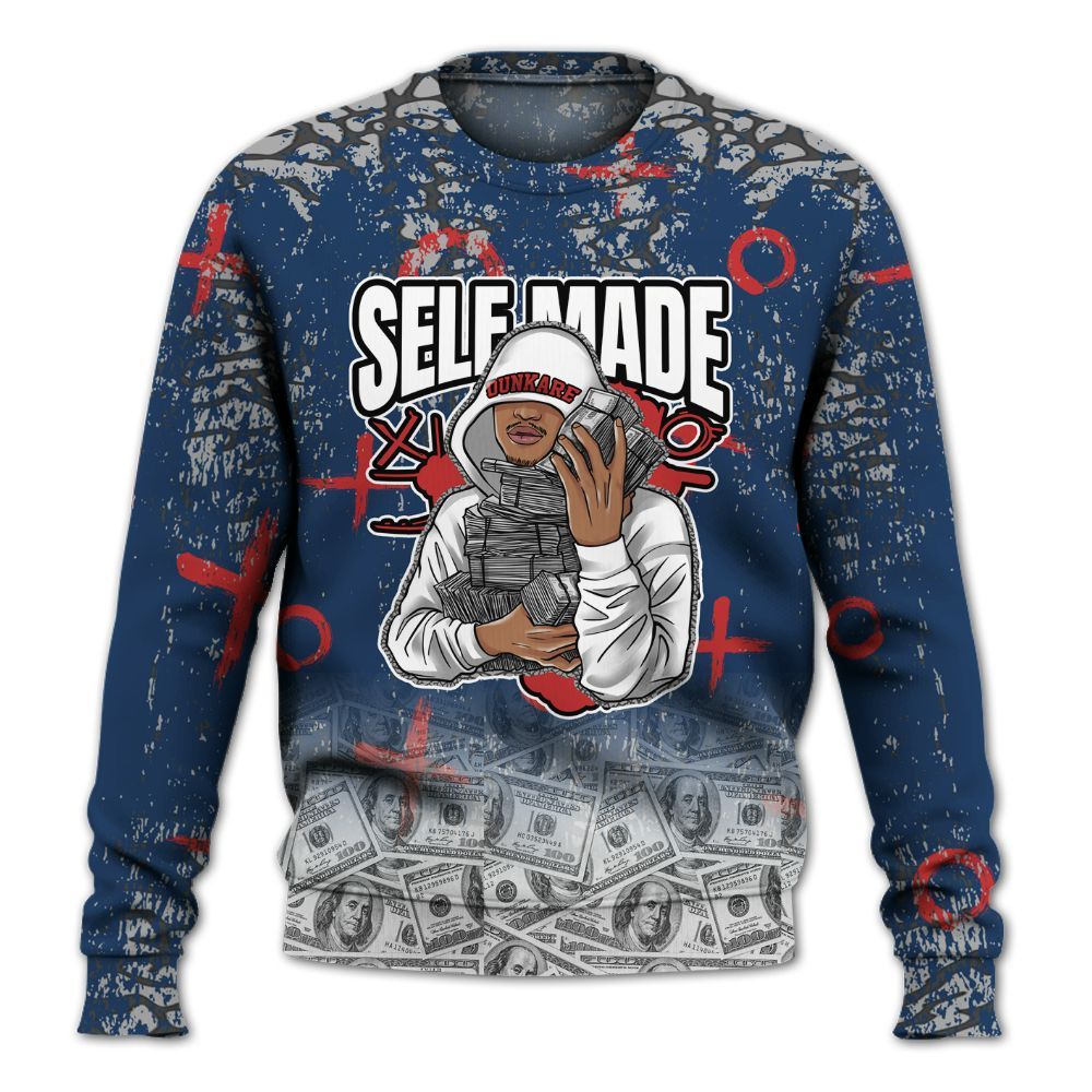 Sweatshirt To Match SP Sport Royal 3s - Selfmade Unique Grunge All Over Print