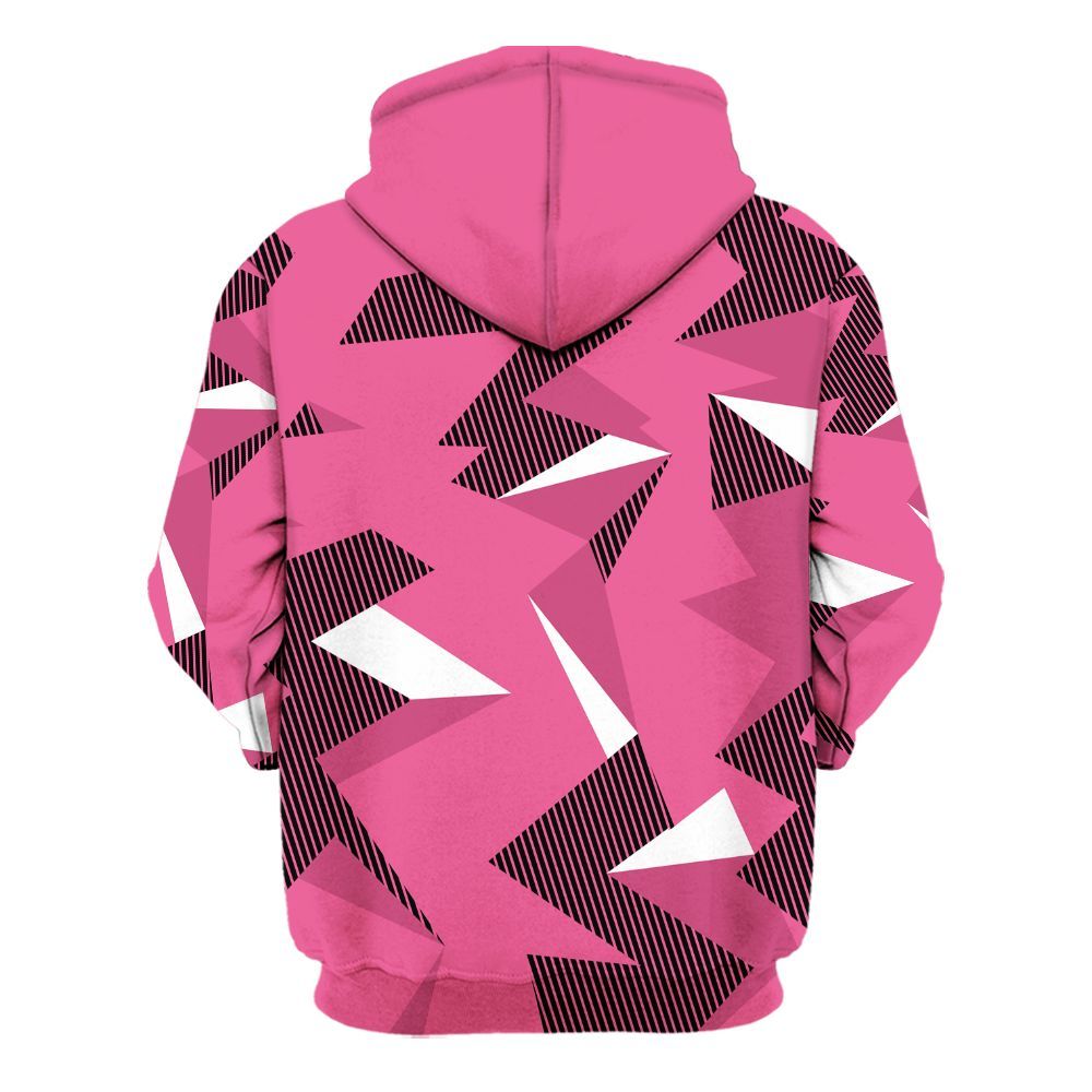 Hoodie To Match Air Max SNDR Hyper Pink - Geometric Camouflage Pattern All Over Print