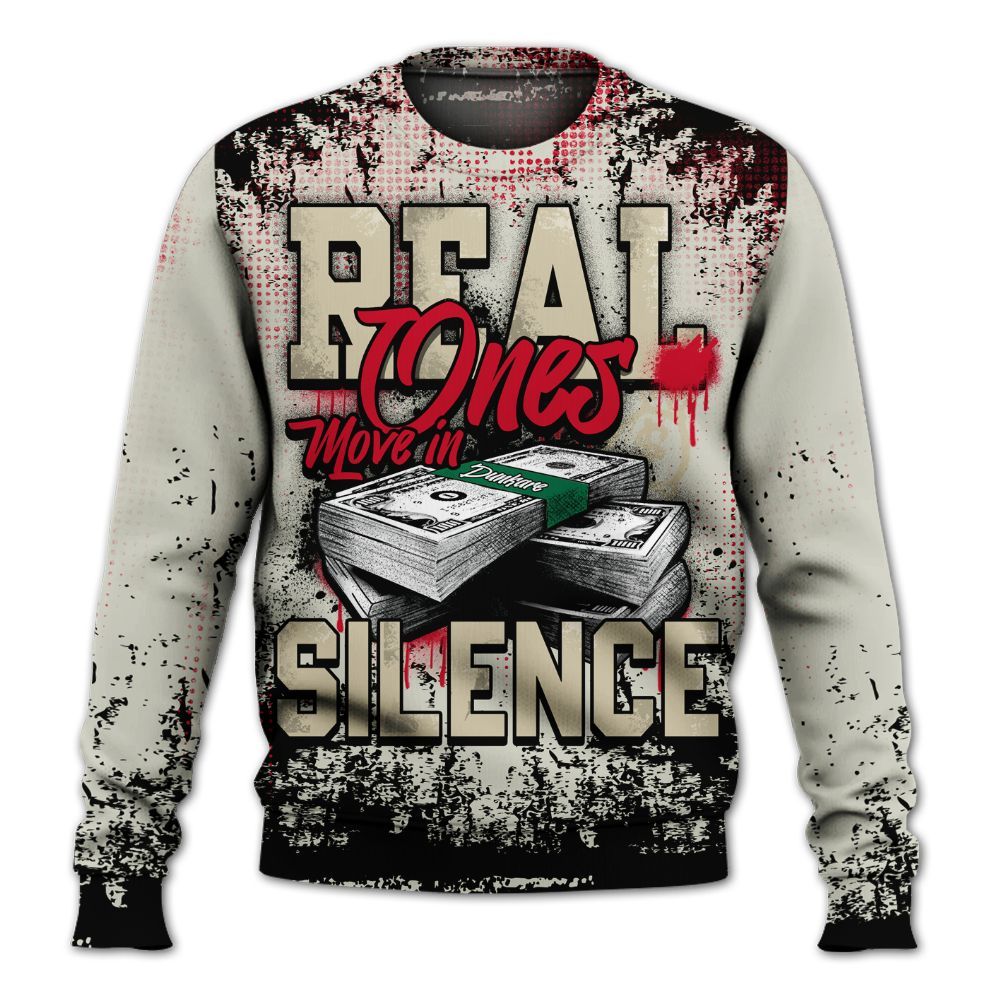Sweatshirt To Match El Grito 5s - Move In Silence Money Street Retro All Over Print