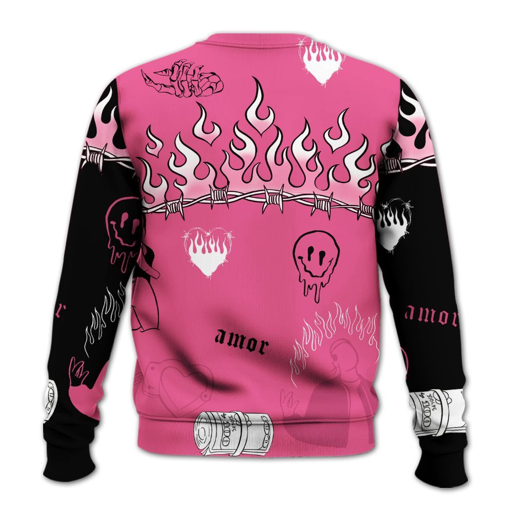 Sweatshirt To Match Air Max SNDR Hyper Pink - Snake Trust No One All Over Print