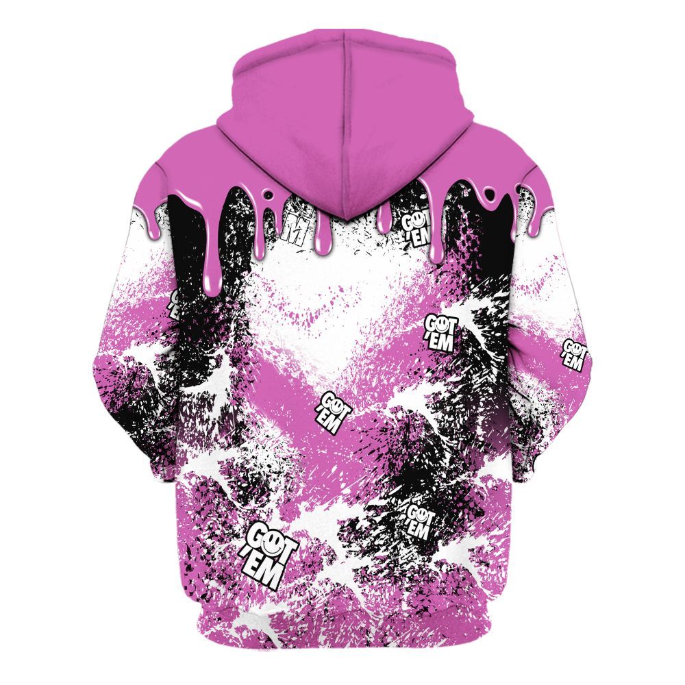 Hoodie To Match Hyper Violet 4s - Dripping 23 Drip All Over Print