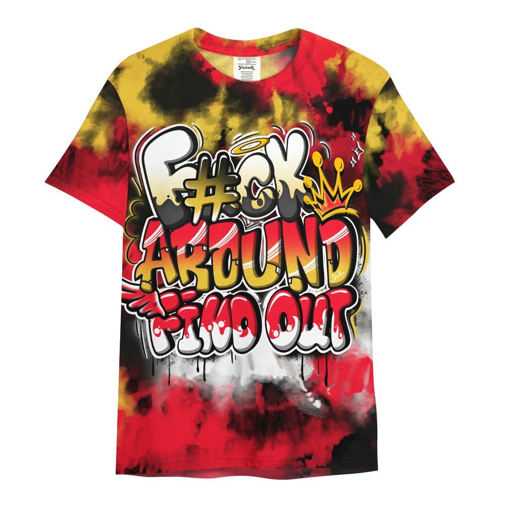 Shirt To Match KD 18 Air Bakin - Tie Dye FK Around Find Out All Over Print