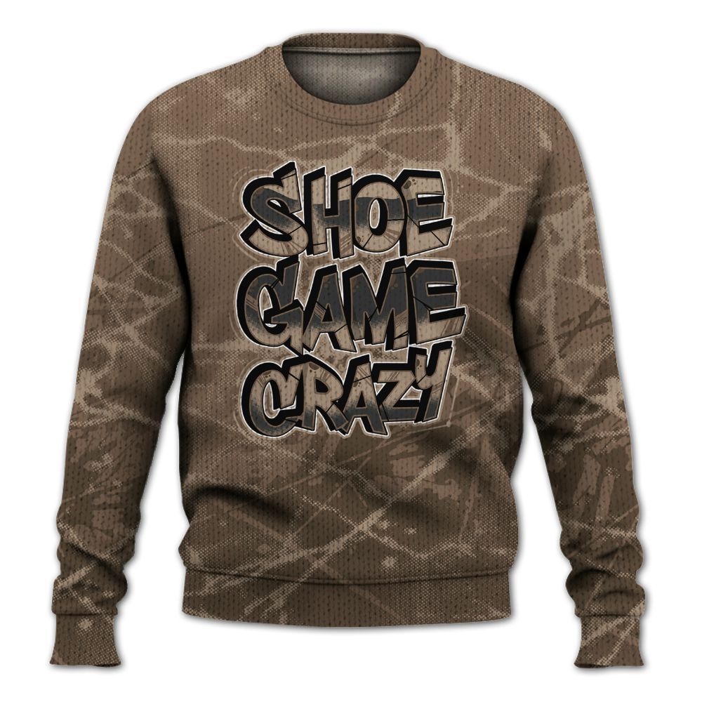 Knitted Sweater To Match Dark Mocha Jack - Shoe Game Crazy Graphic