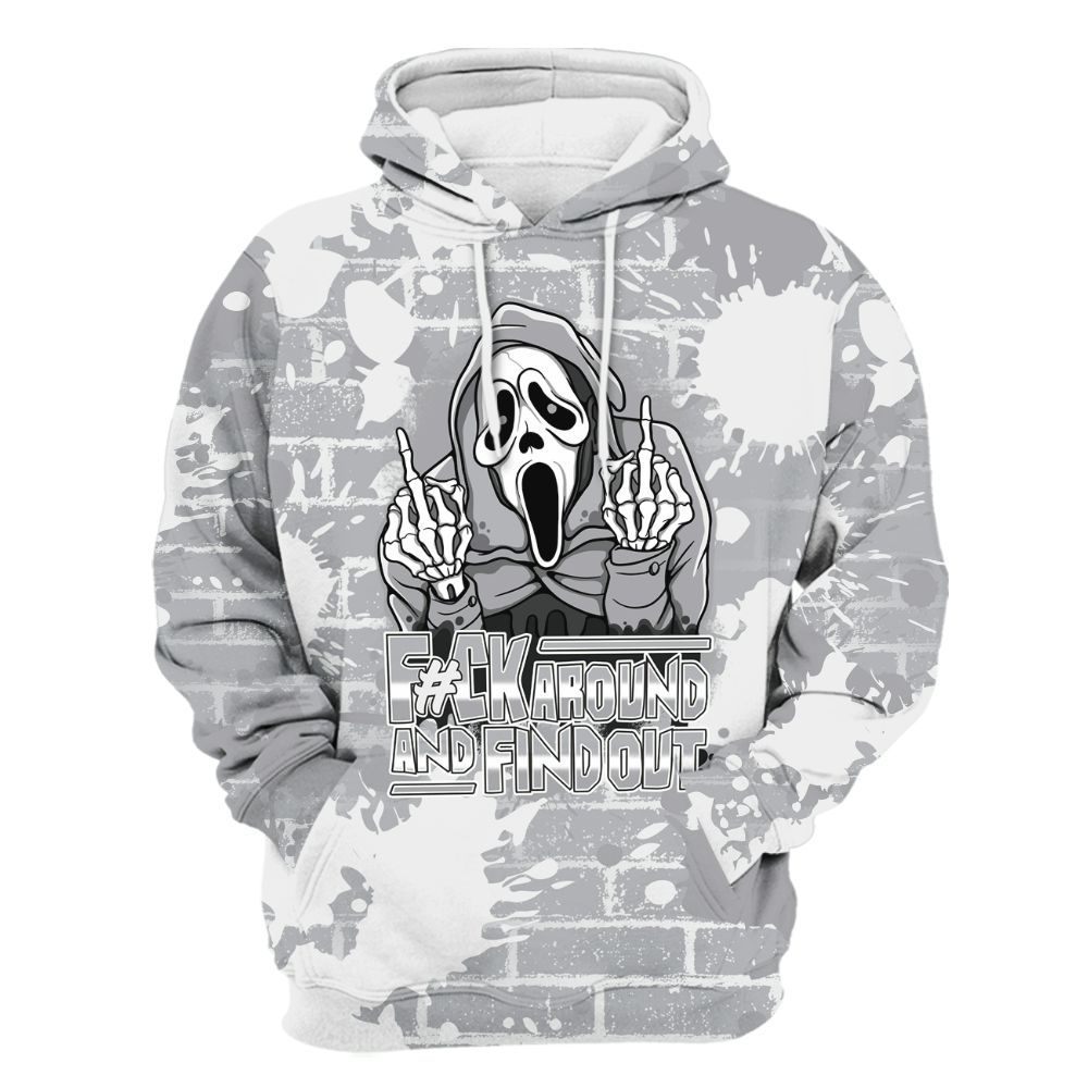 Hoodie To Match Low OG Wolf Grey 1s - F#CK And Find Out Graphic Halloween All Over Print