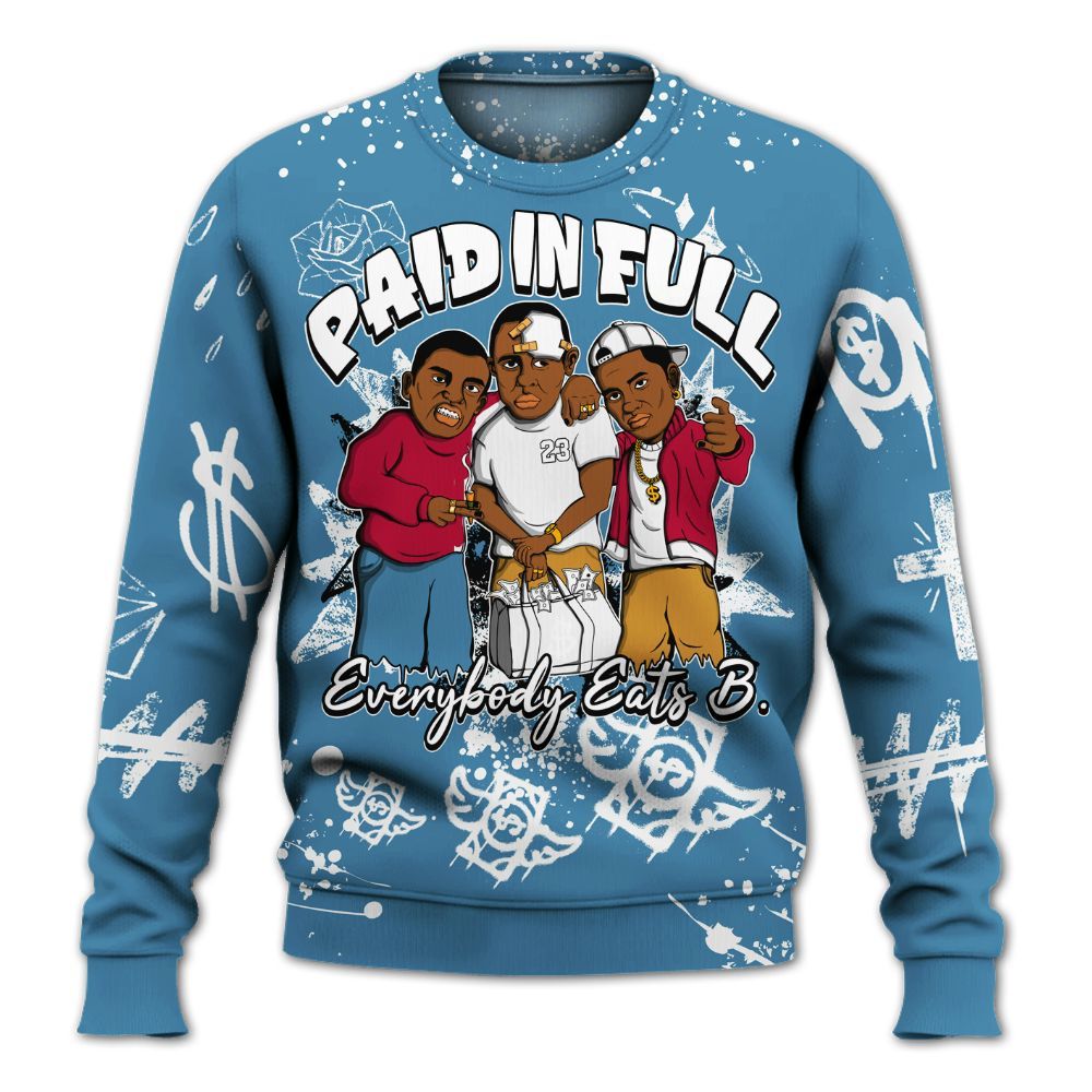 Sweatshirt To Match GS Messy Room 4s - Everybody Paid In Full Crayon All Over Print