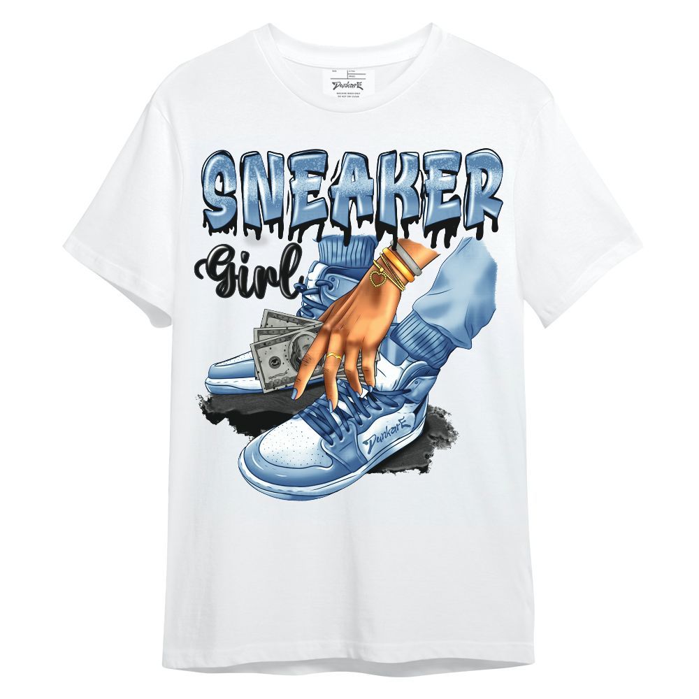 Shirt To Match University Blue 4s - SNEAKER Girl Money Drip Unisex Shirt