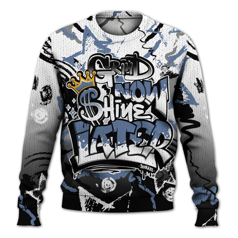 Knitted Sweater To Match Mid Space Jam 1s - Grind Shine Later Drip