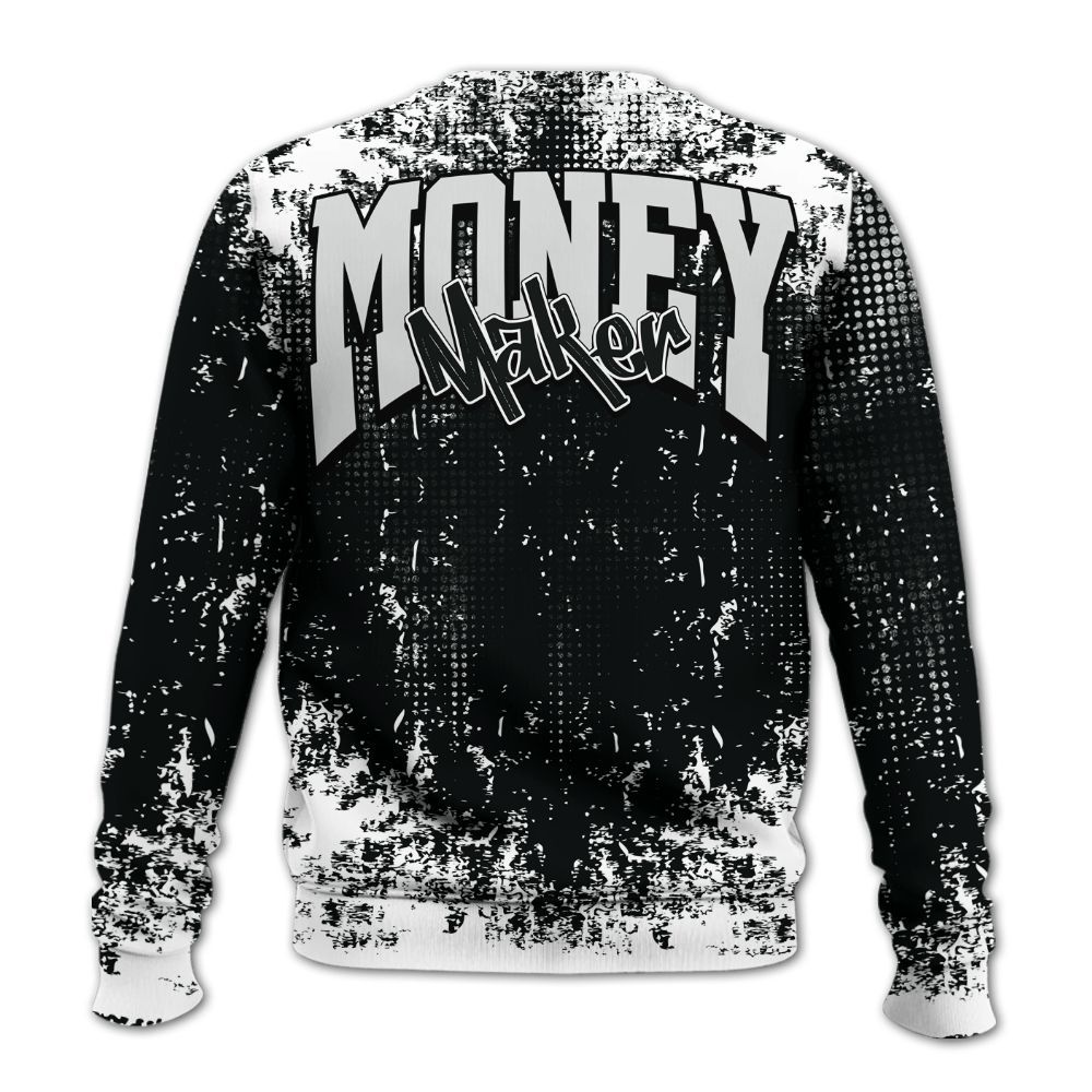 Sweatshirt To Match Mid Space Jam 1s - Move In Silence Money Street Retro All Over Print