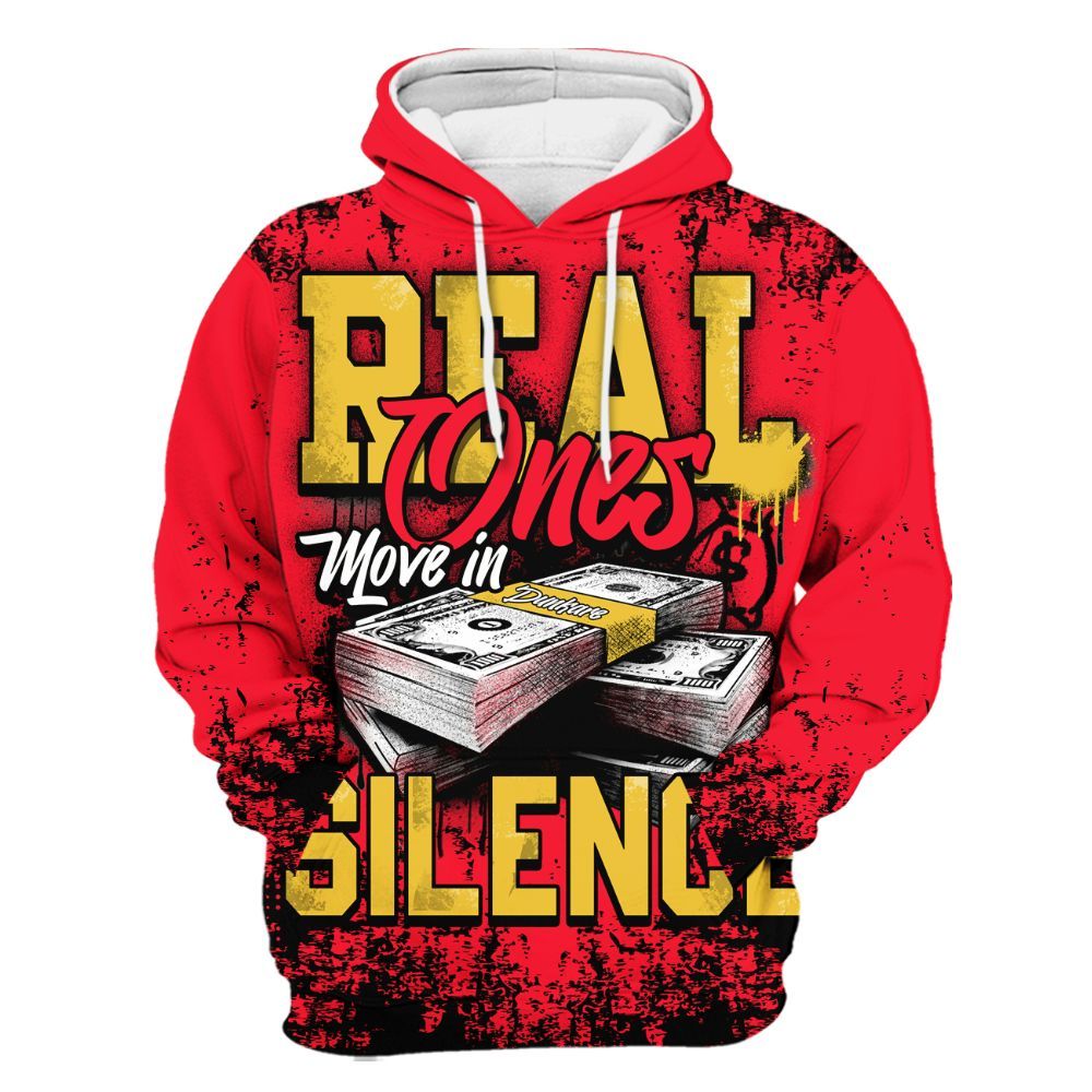 Hoodie To Match KD 18 Air Bakin - Move In Silence Money Street Retro All Over Print
