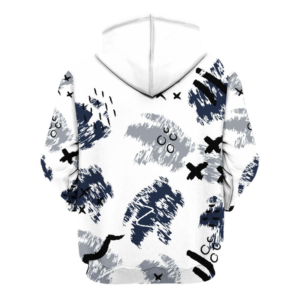 Hoodie To Match Dunk Low White Midnight Navy - Real Ones Move In Streetwear All Over Print