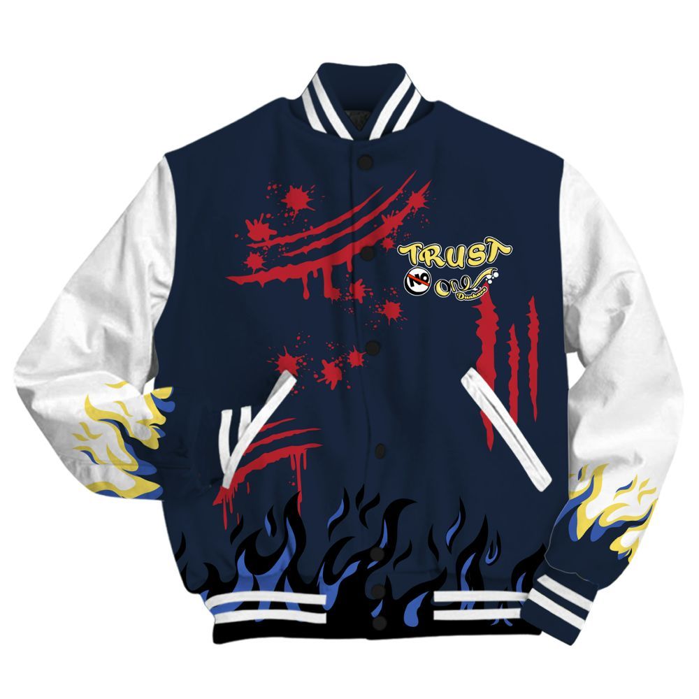 Varsity Jacket To Match Dunk Low COJP What The 2024 - Graphic Trust No One All Over Print