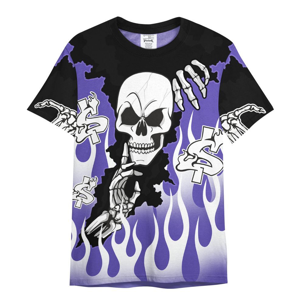 Shirt To Match SB Dunk Low Purple Lagoon - Ones Move In Silence Graphic Trapped All Over Print