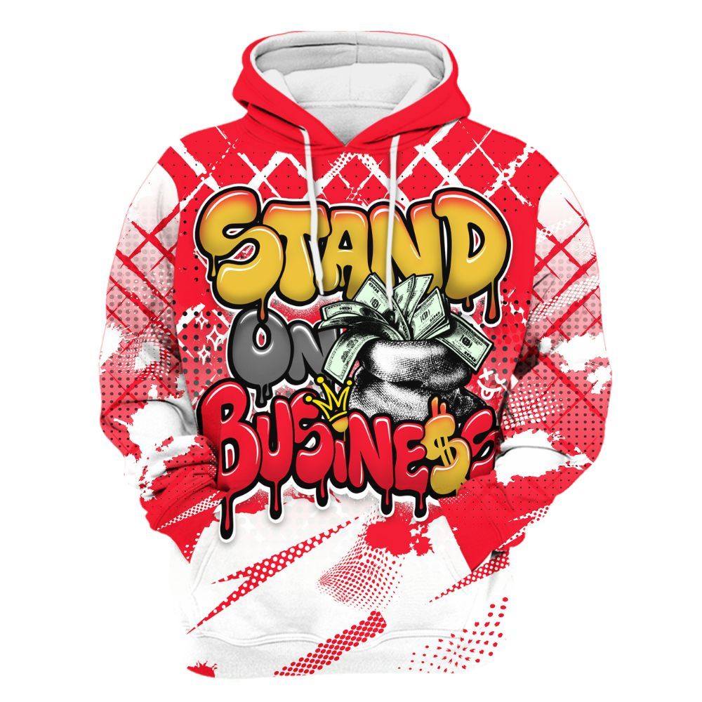 Hoodie To Match KD 18 Air Bakin - Halftone Stand Business Dripping All Over Print