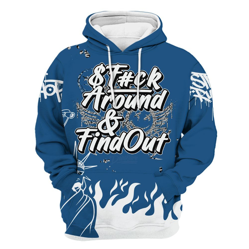 Hoodie To Match Wizards 3s - Graphic Fck Around Find Out All Over Print