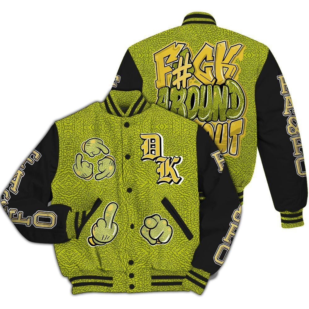Varsity Jacket To Match Dunk Low QS Halloween Skull - F Around Find Out Graphic All Over Print