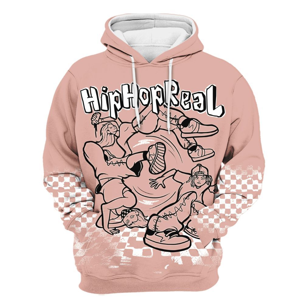 Hoodie To Match Dunk Low Pink Velvet - Feel Life Street Style All Over Print