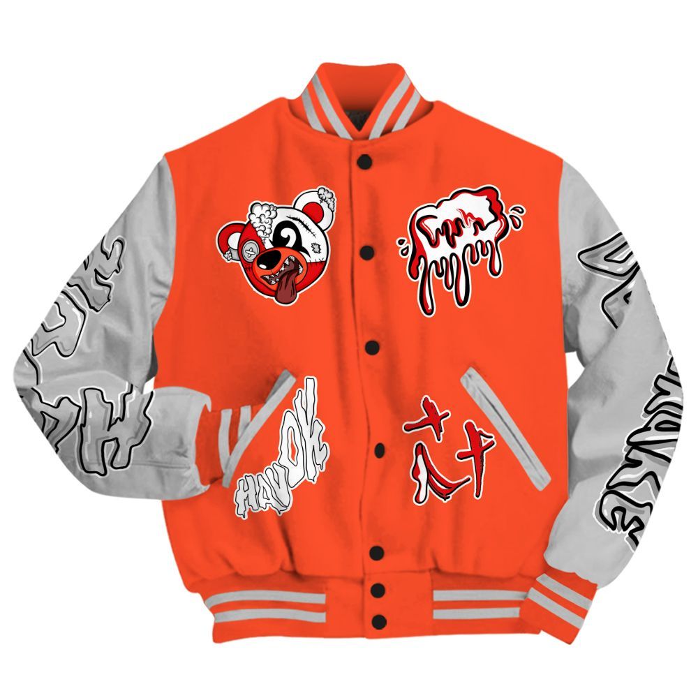 Varsity Jacket To Match Air Max 1 86 Cosmic Clay - Havok Bear All Over Print