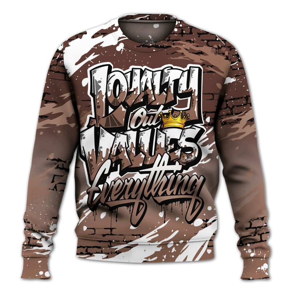 Sweatshirt To Match KD 4 Christmas - Values Of Loyalty Drip All Over Print