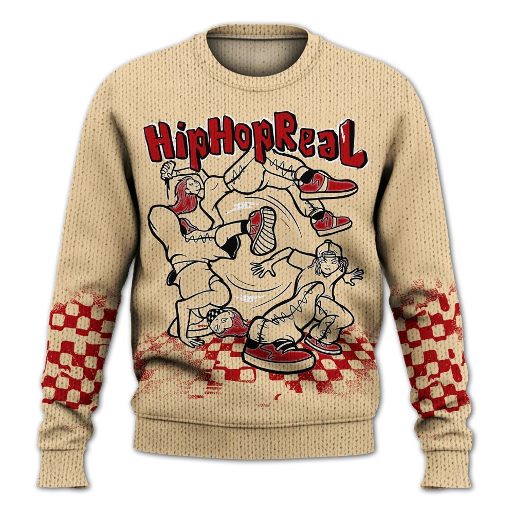 Knitted Sweater To Match Dunk Low Strawberry Waffle - Feel Life Street Style