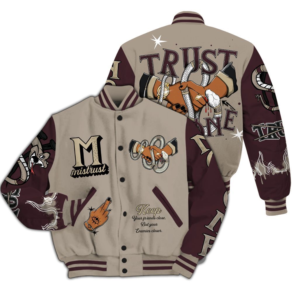 Varsity Jacket To Match AMM Retro Phantom 4s - Trust No One Snake-Bite Street Style All Over Print