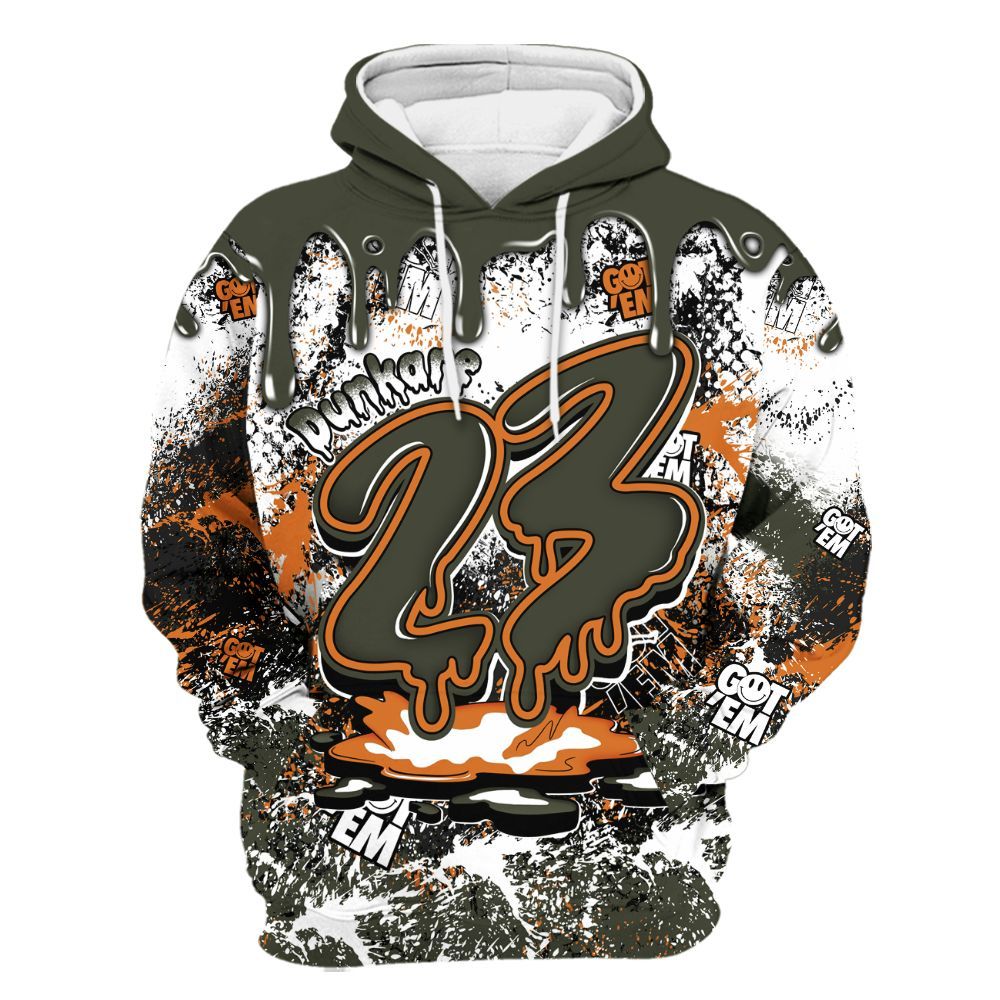 Hoodie To Match Retro Undefeated 4s - Dripping 23 Drip All Over Print