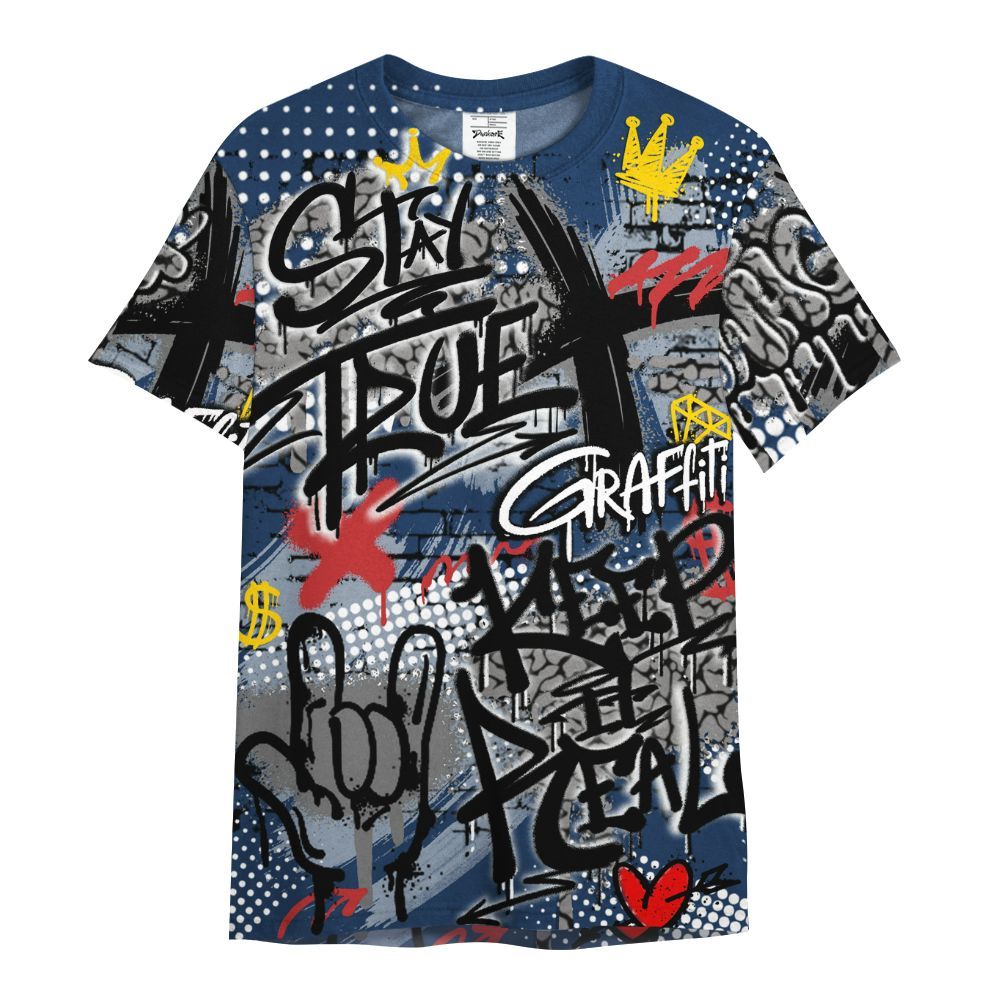 Shirt To Match SP Sport Royal 3s - True It Real Graffiti Streetwear All Over Print