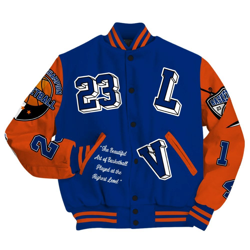 Varsity Jacket To Match Mid Knicks 1s - The GOAT Got Em Streetwear All Over Print