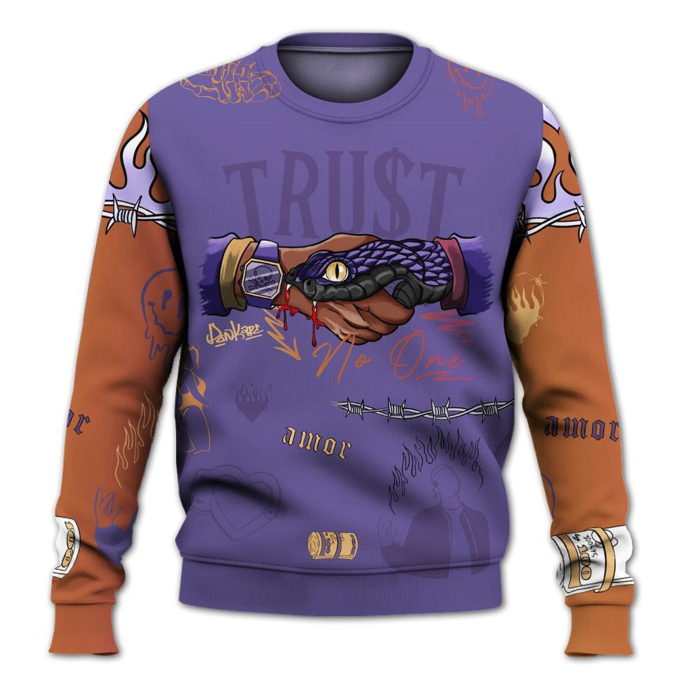Sweatshirt To Match Book Sunset 1s - Snake Trust No One All Over Print
