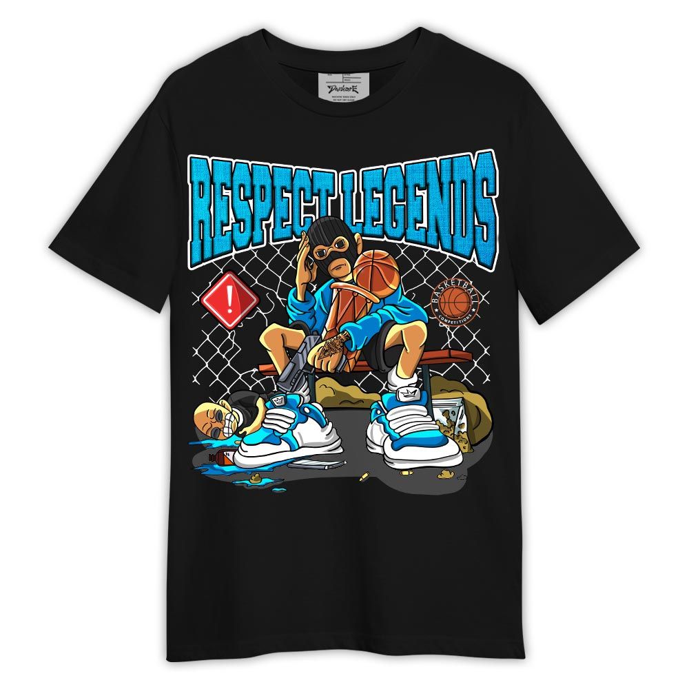 Shirt To Match Industrial Blue 4s - Respect Legends Basketball Shirt Outfit Military Blue 4s 1005 TCD
