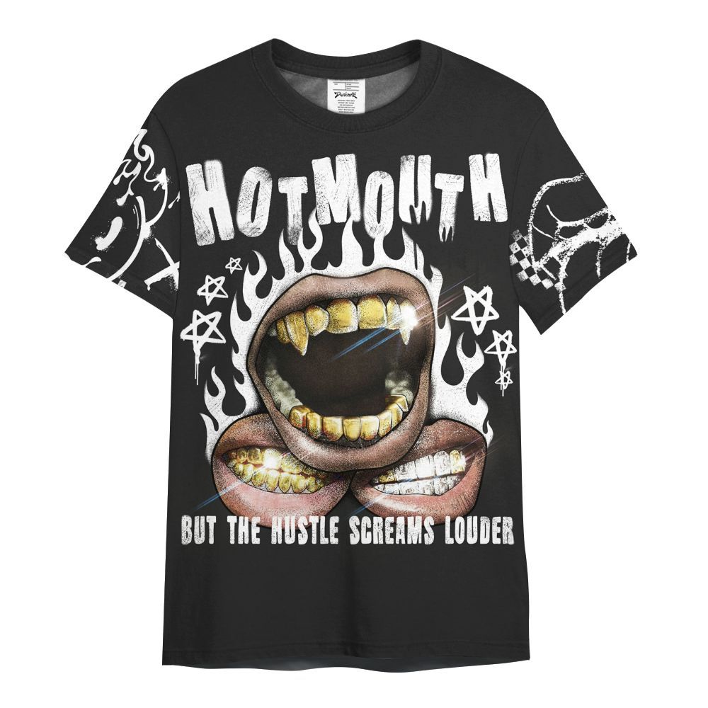 Shirt To Match Black Cat NET 4s - Mouth Burning Street Style All Over Print