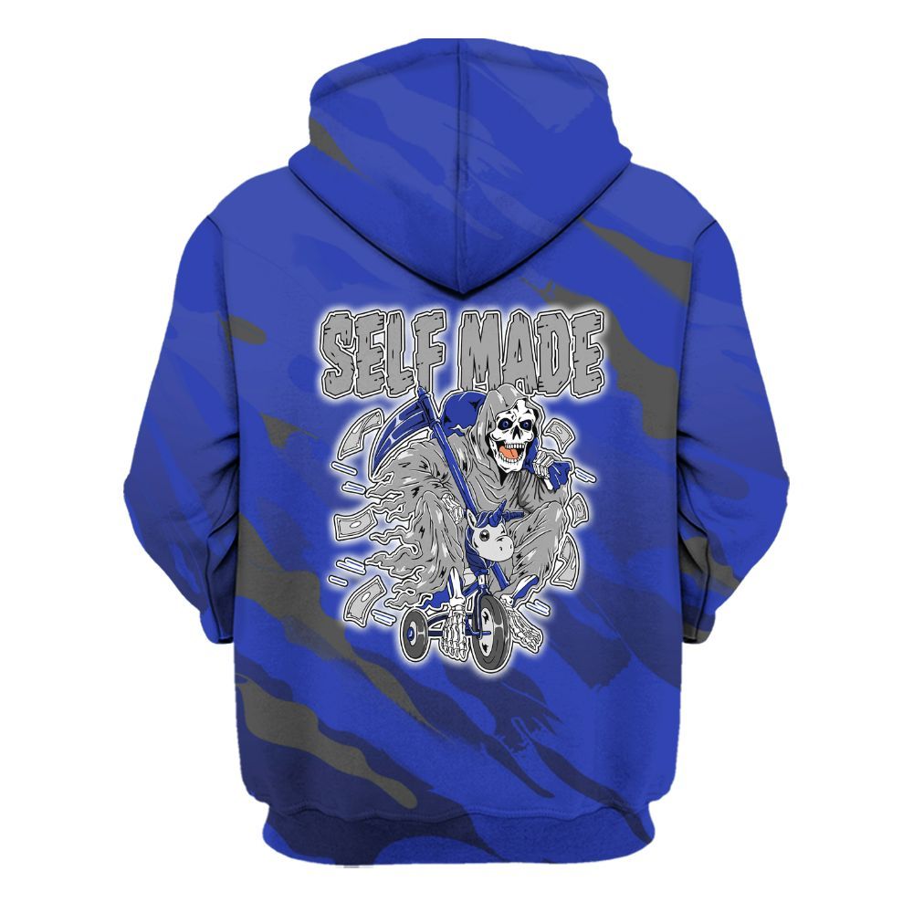 Hoodie To Match Air Max Plus Black Racer Blue - Self Make Skeleton Colored All Over Print