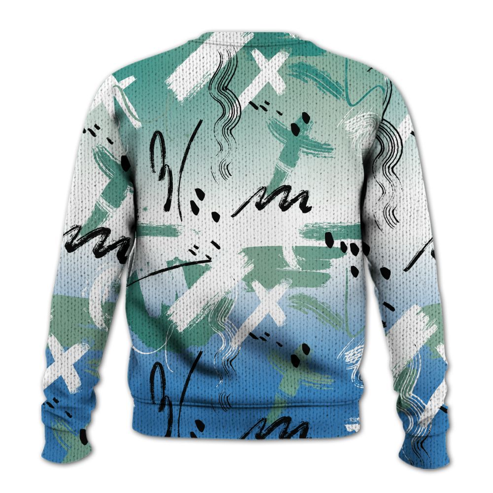 Knitted Sweater To Match Low Carolina 17s - Money Hustle Grind Pray